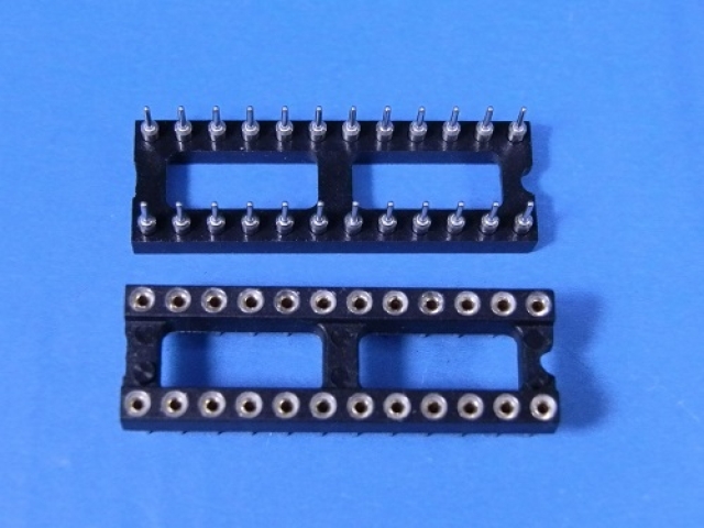 R110-87-324  24P 丸ピンICソケット  コンタクト金フラッシュ(300MIL幅）