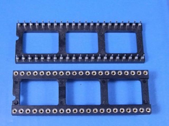R110-87-642  42P 丸ピンICソケット  コンタクト金フラッシュ(600MIL幅）