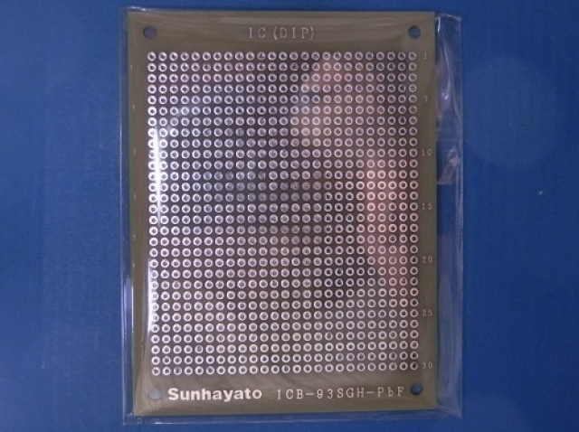 ICB-93SGH-PbF|小型ユニバーサル基板|鉛フリー基板両面|72&times;95&times;1.6t