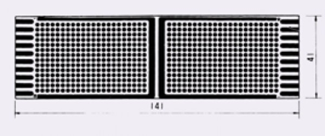 UK-10P-67|端子付きユニバーサル基板|片面・紙フェノール|41&times;141mm&times;1.6t