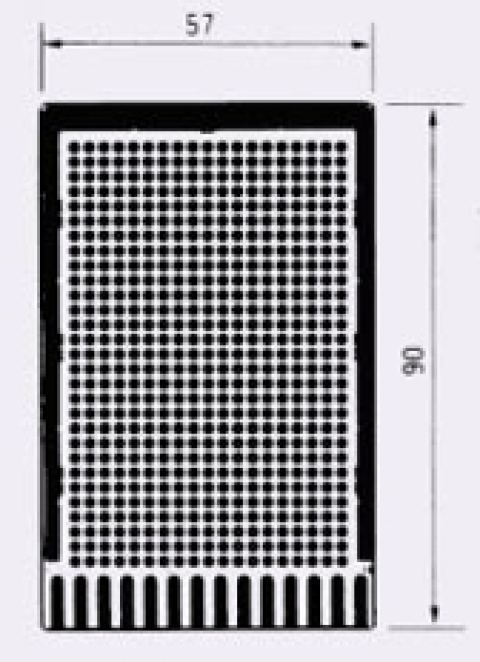 UK-14P-68|端子付ユニバーサル基板|紙フェノール片面|57&times;90&times;1.6t 