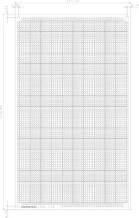ICB-398GRA、両面・ガラスエポキシ（FR-4）　137X232mmX1.6t。